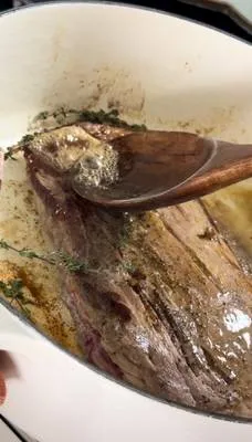 Steak with Creamy Mushroom Orzo 