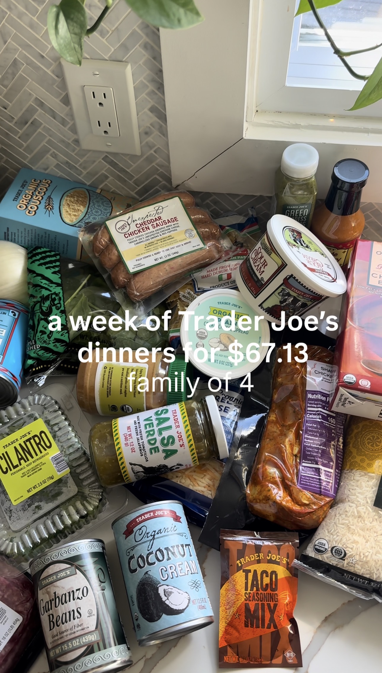 5 dinners from Trader Joe’s for $67.13