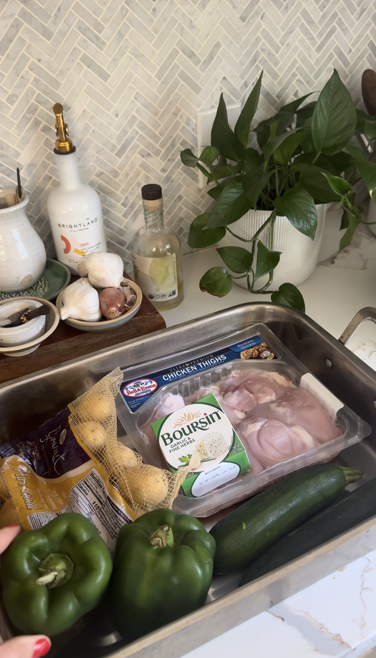 Boursin Chicken Sheet Pan