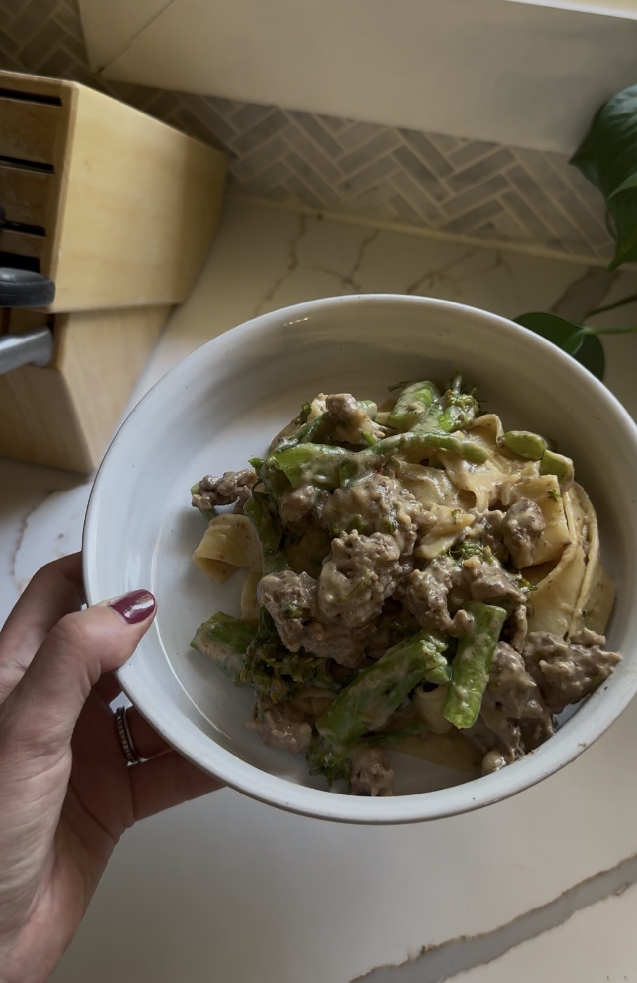 Beef and Broccolini Alfredo 