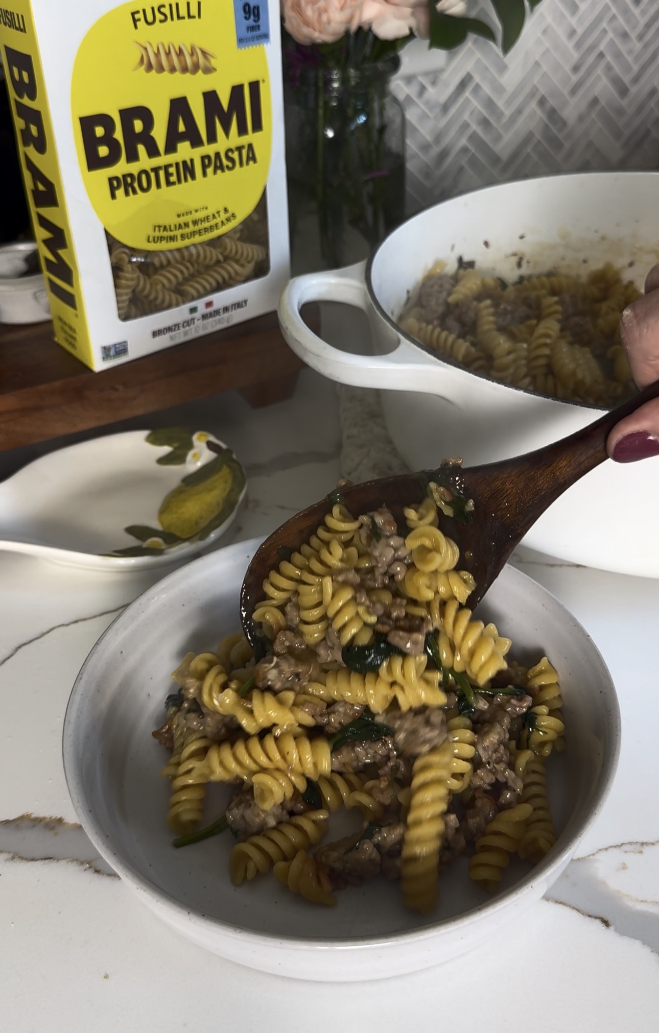One Pot Sausage and Spinach Pasta