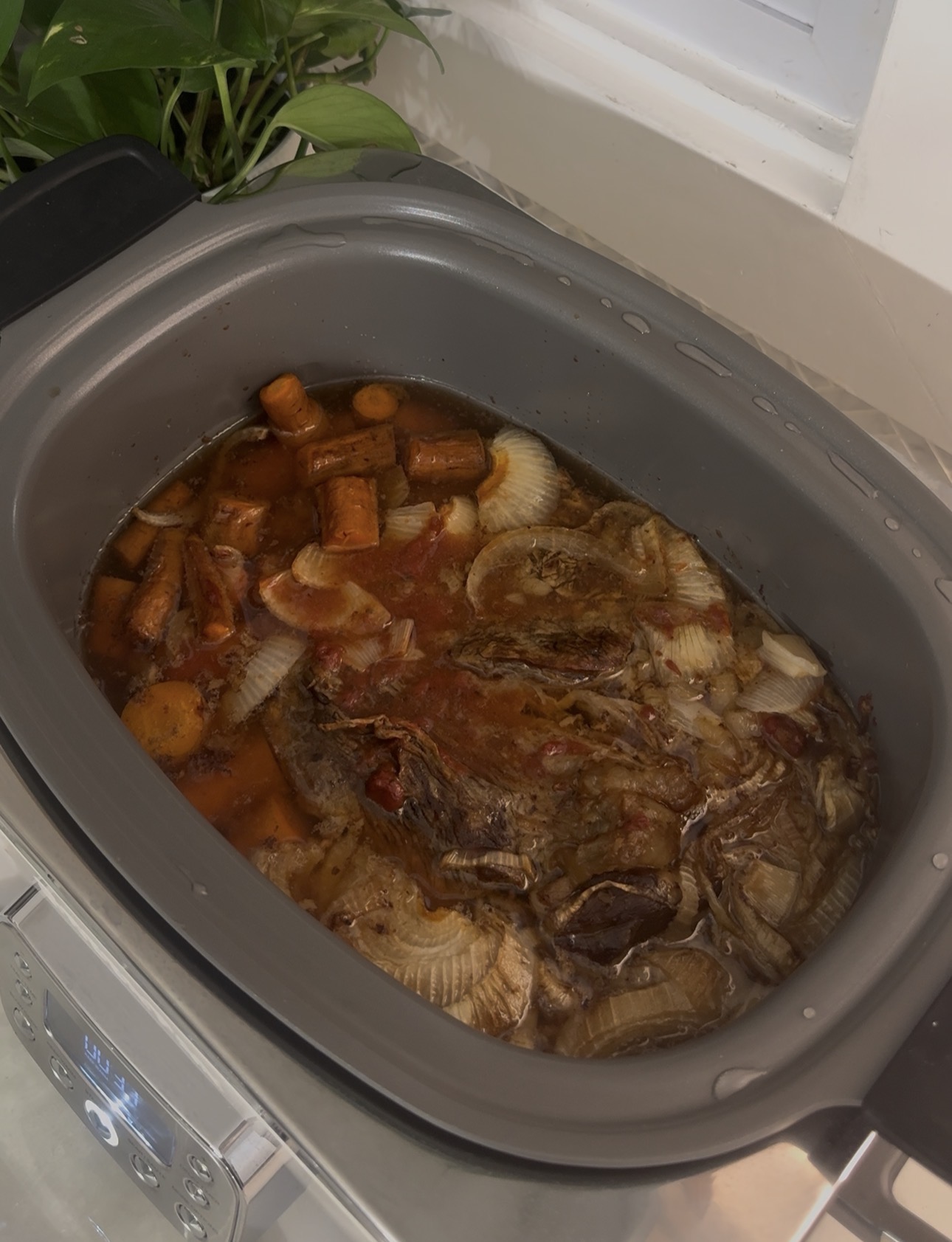 Slow Cooker Chuck Roast with Onion and Carrots