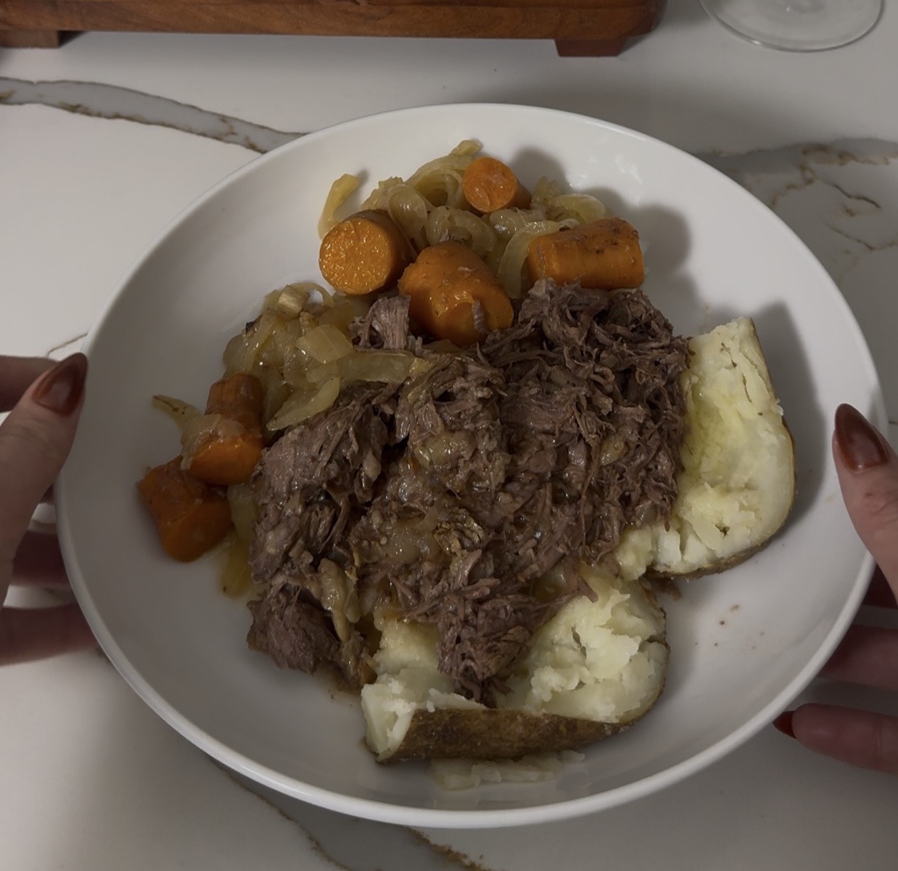 Slow Cooker Chuck Roast with Onion and Carrots