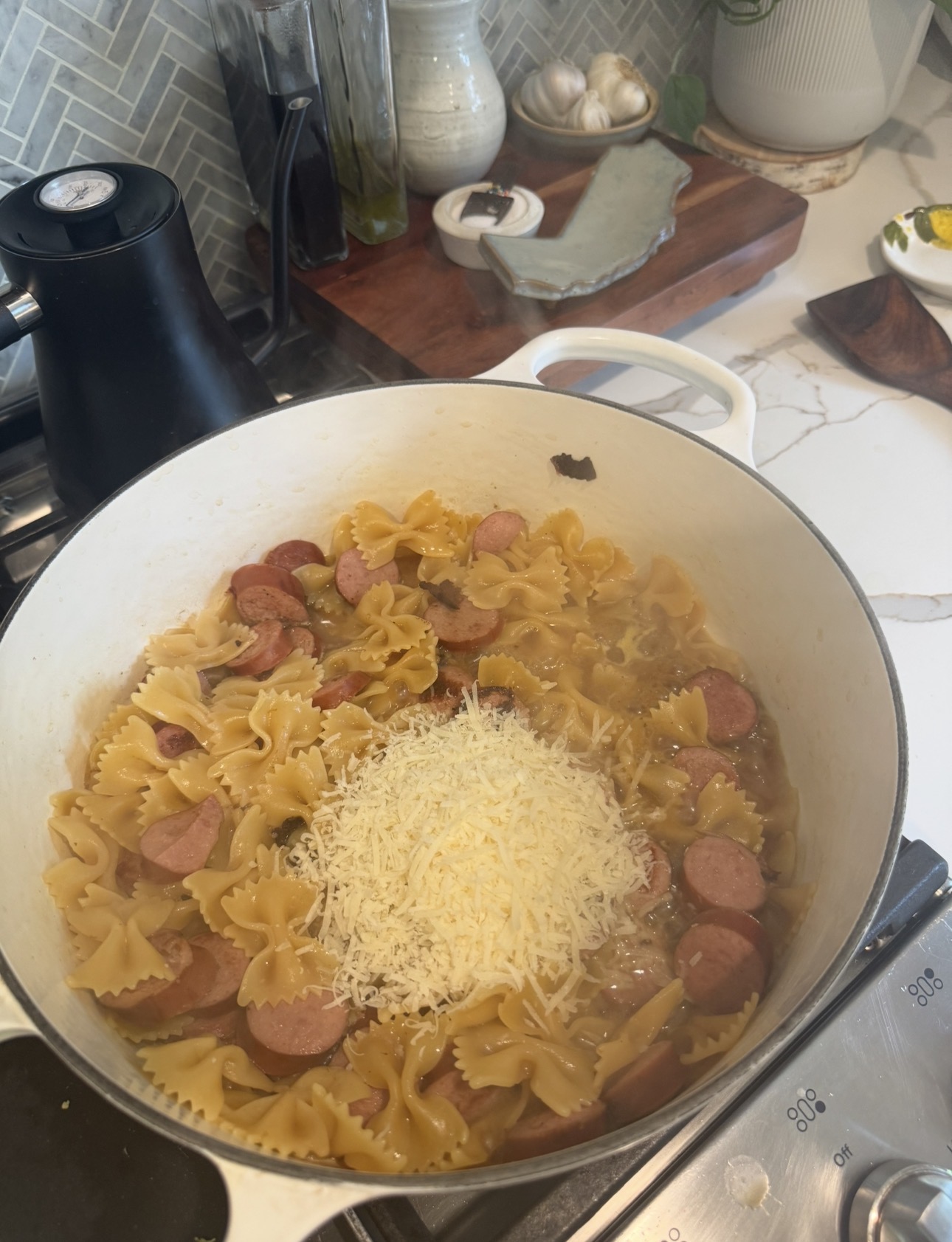 One Pan Kielbasa Broccoli Pasta