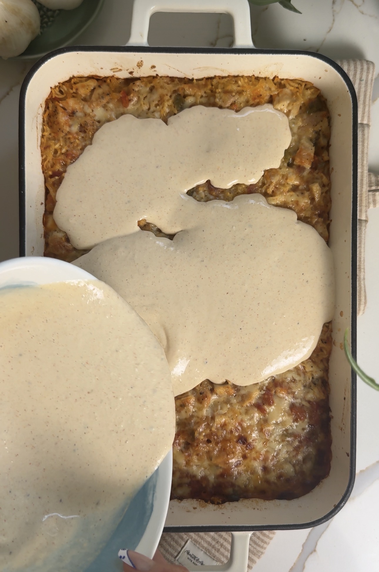 Swim Cottage Cheese Queso Rice and Chicken 
