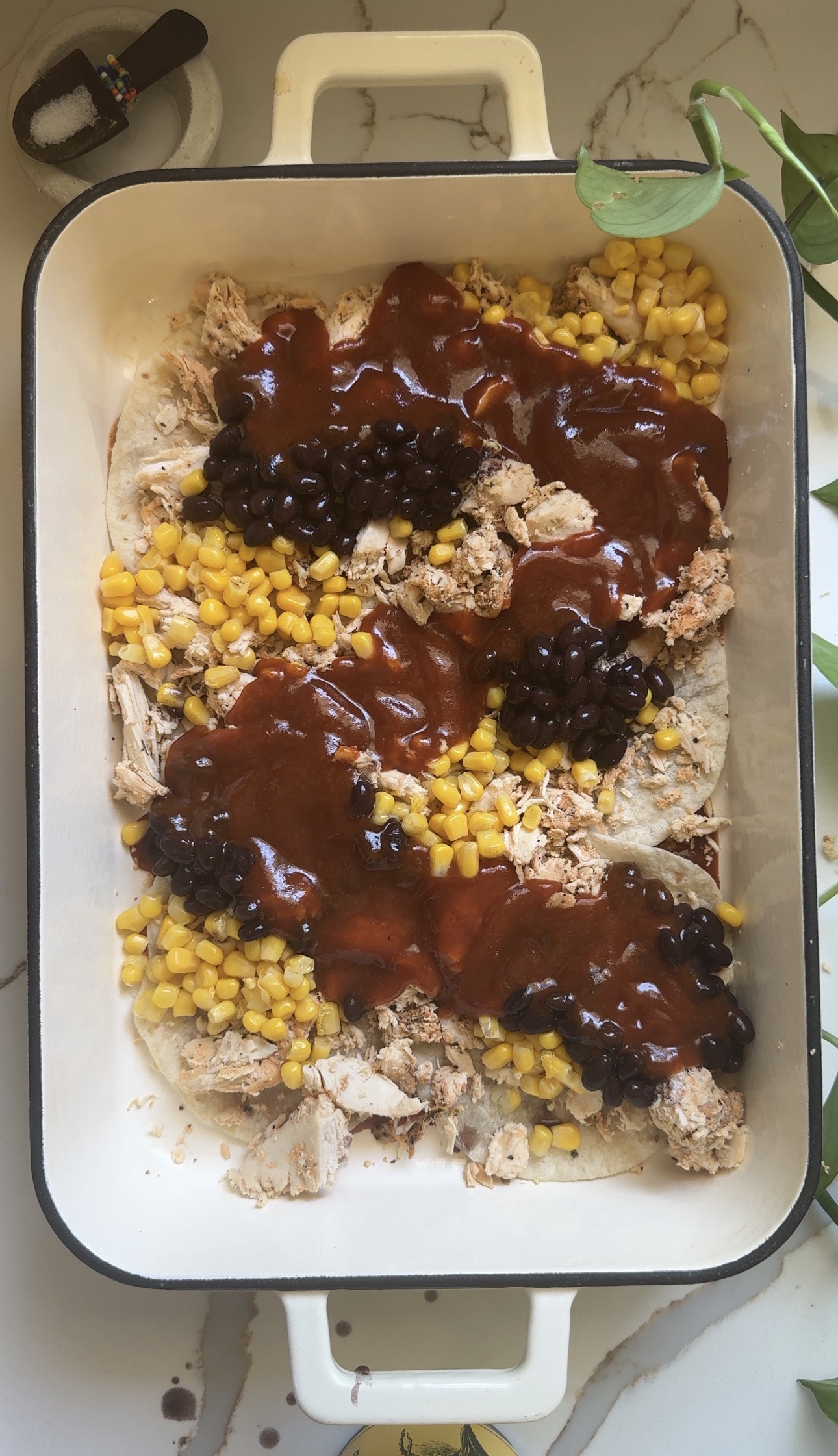 Lazy Chicken Enchiladas