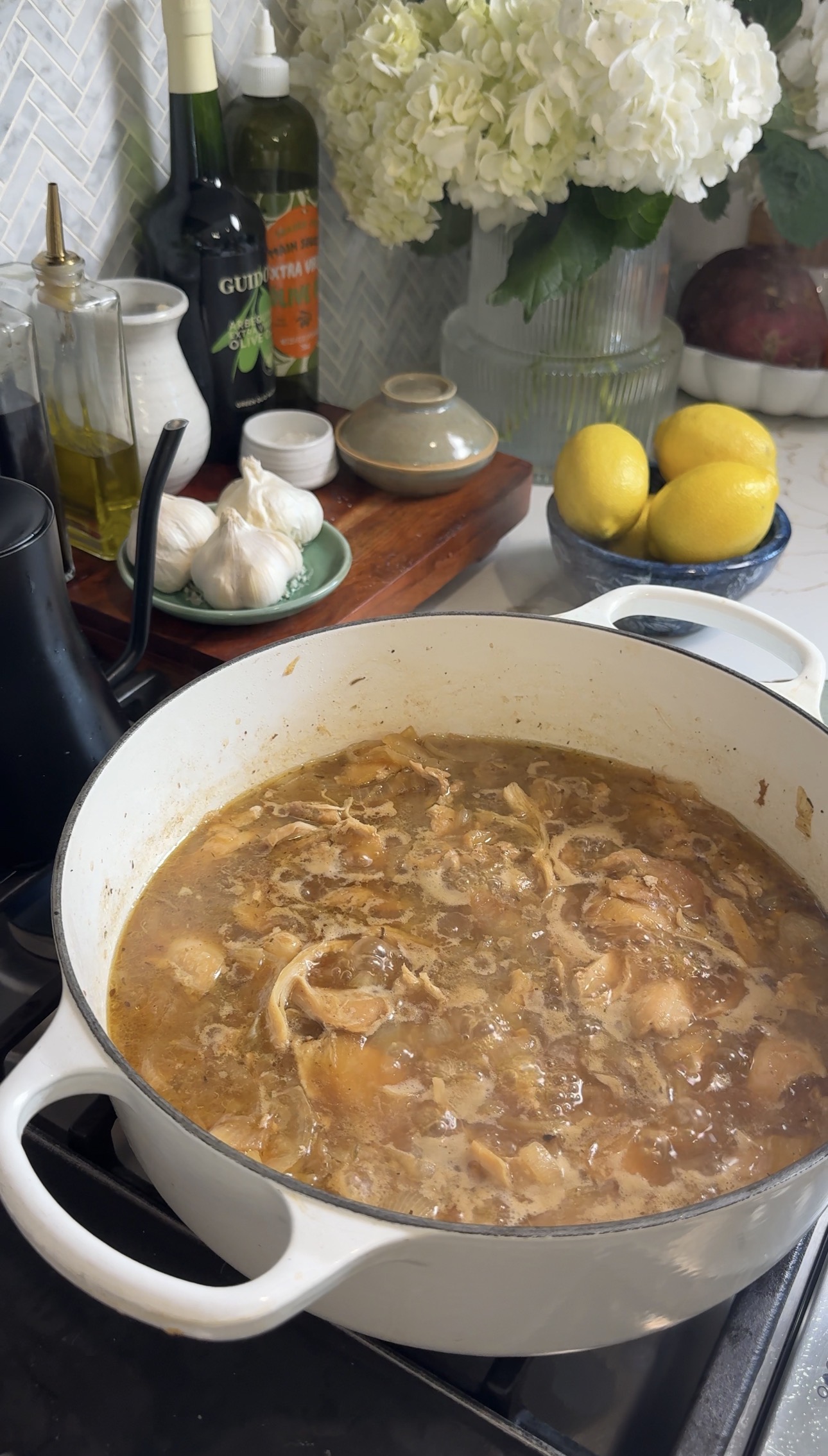 Smoothered Chicken with Mashed Potatoes