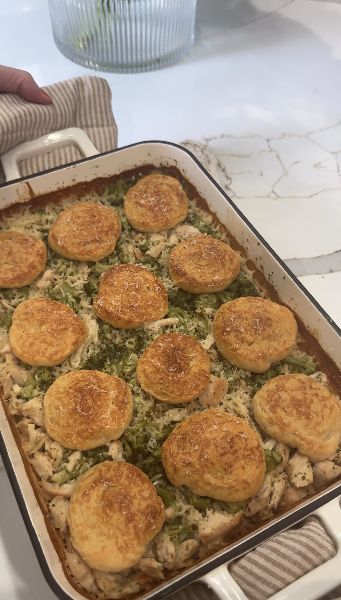 Creamy Crescent Roll Chicken Alfredo Bake
