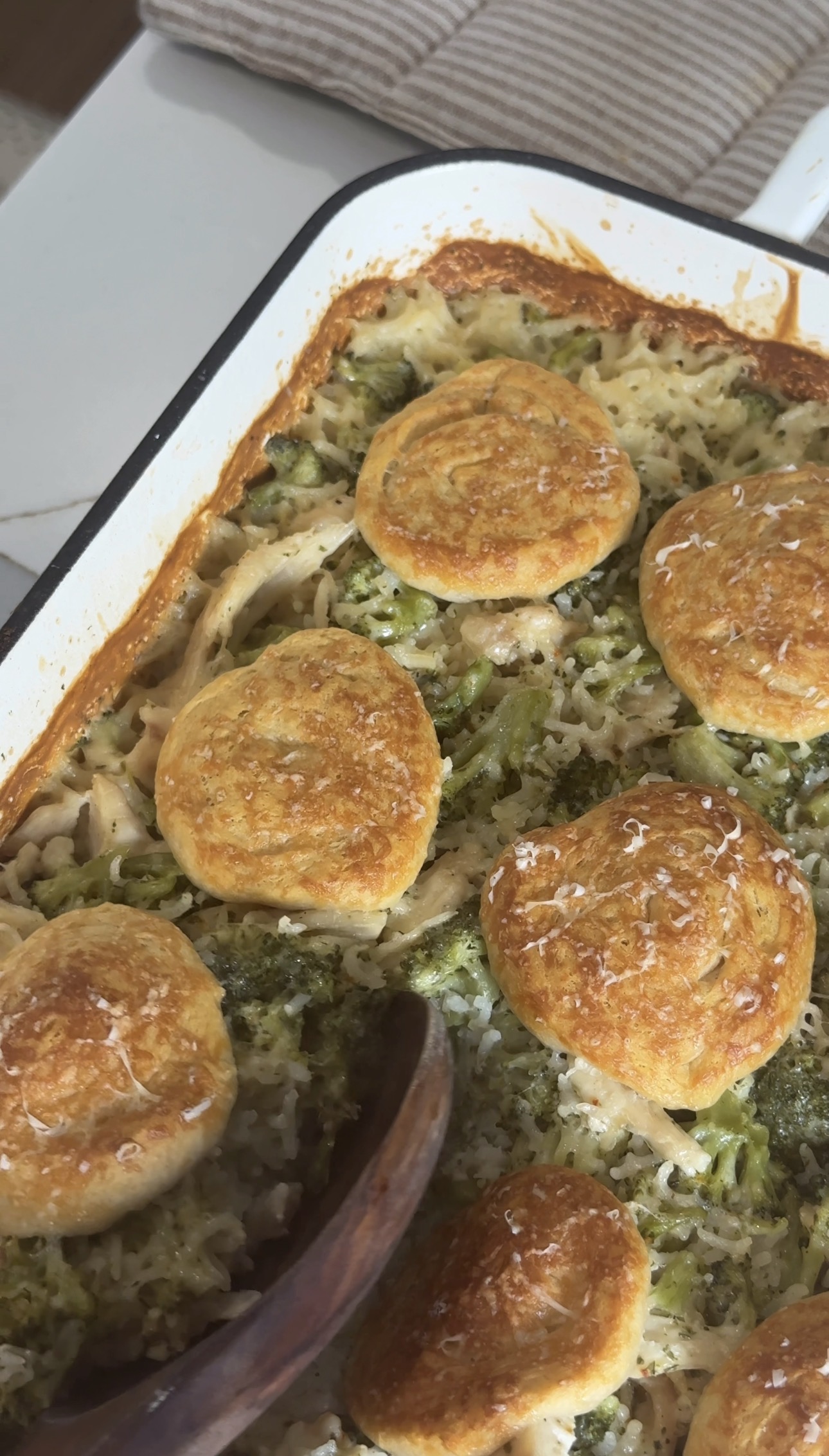 Creamy Crescent Roll Chicken Alfredo Bake