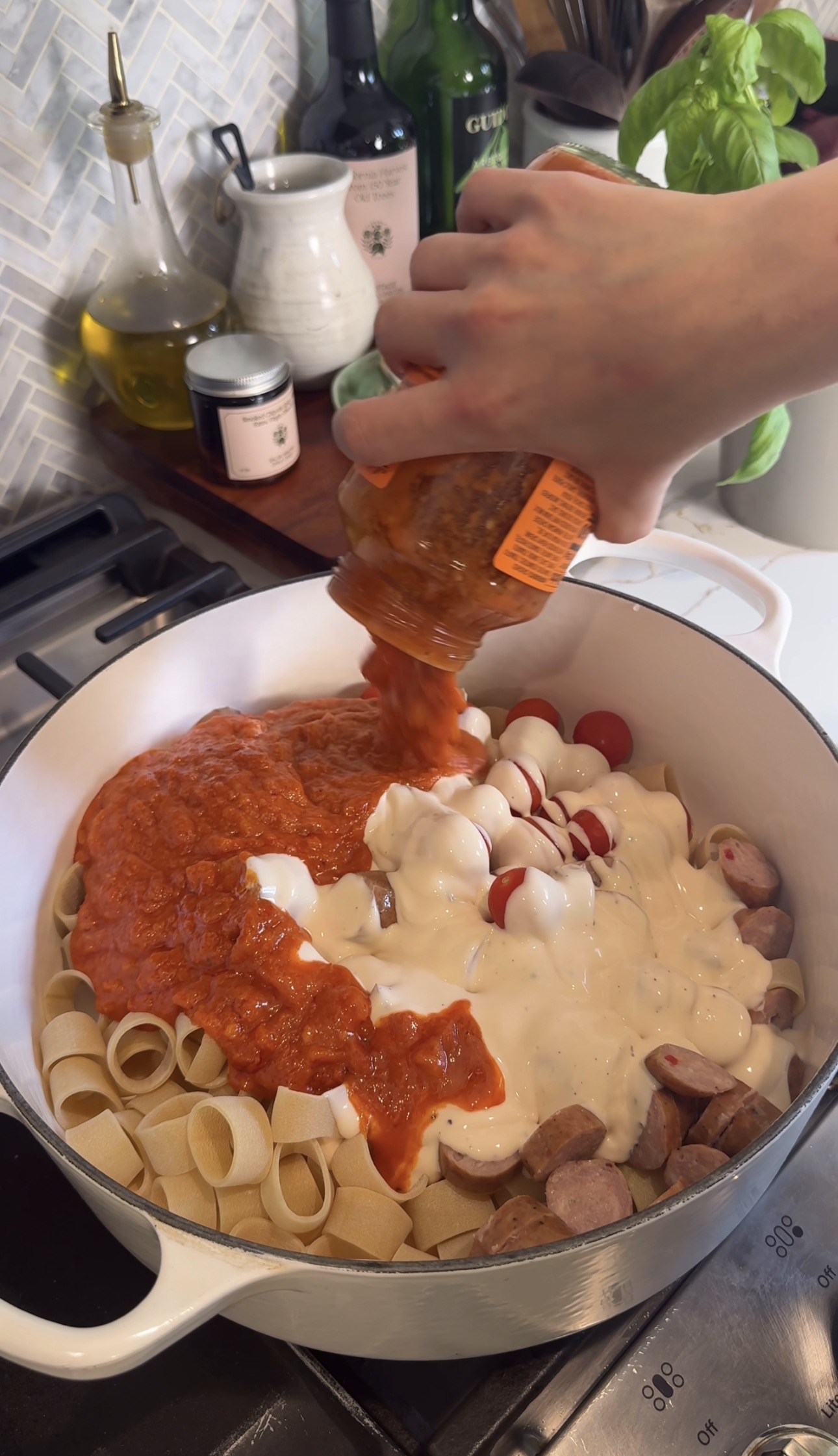 One Pot Vodka Alfredo Pasta