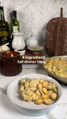 Creamy Pumpkin Gnocchi with Chicken Sausage